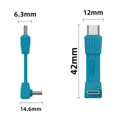 FPC-240 240W Dual Type-C Cable 42mm USB4.0 Fast Charging Cord for Mobile Hard Drive Data Transfer 80Gbps, 8K/60Hz - Blue