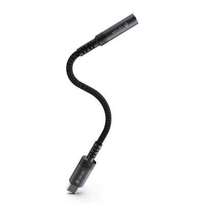 DEVIA Ipure Series Type-C to 3.5mm Audio Adapter DAC Chip Wired Connection for Phone  /  Tablet  /  Laptop - Black