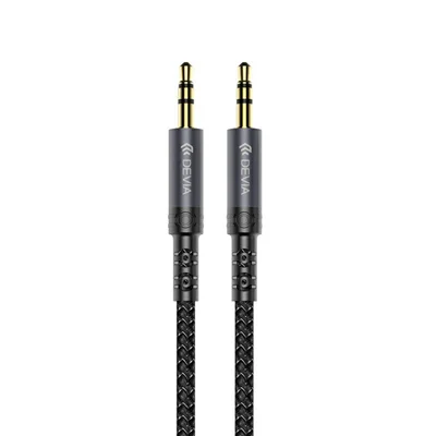 DEVIA EC618 1m Ipure Series 3.5mm Audio Cable Clear Sound Braided Nylon Audio Cable - Black