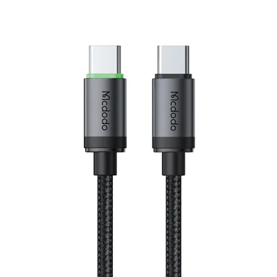 MCDODO CA-4410 1m Type-C to Type-C Cable 60W Fast Charging Data Cord with LED Light - Black