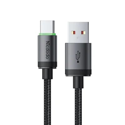 MCDODO CA-3960 1 m Cable USB-A a USB-C con Luz de Carga, Cable de Transferencia de Datos con Carga Rápida 3A - Negro