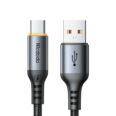 MCDODO CA-0570 1.2M USB-A to USB-C Cable 6A Super Fast Charging Smart Auto Power Off 480Mbps Data Transfer Cable - Black