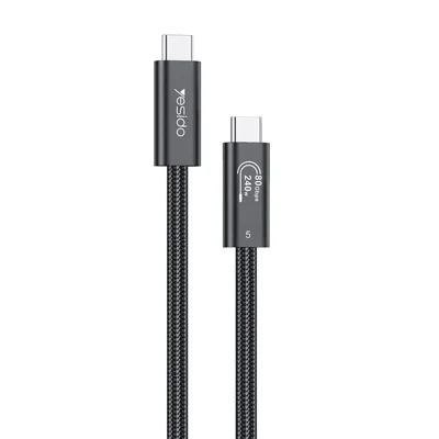 YESIDO CA211 Кабель Thunderbolt 5 USB-C – USB-C, 80 Гбит/с, быстрая зарядка 240 Вт, кабель для передачи видео 16K — черный