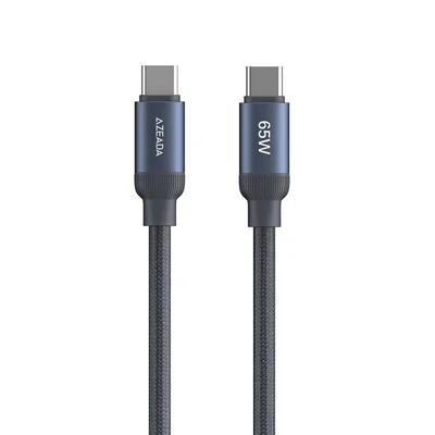 AZEADA 1.2m USB-C Data Cable Type-C to Type-C 65W Fast Charging Cable for Samsung/Huawei/Xiaomi - B03