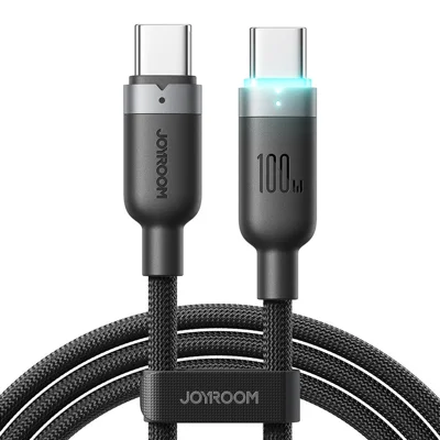 Cavo JOYROOM S-A63 da USB-C a USB-C 1,2 m, Cavo di Ricarica Veloce 100 W, Nero