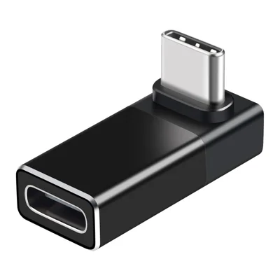 ENKAY ENK-AT133 90 Degree USB-C Male to Type-C Female Adapter 40Gbps 240W Fast Charging Converter - Black