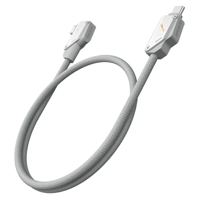 Câble AULUMU M07 2 m 240 W USB-C vers USB-C, câble de chargage rapide, construction en alliage d'aluminium - Argent