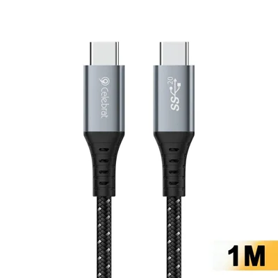 CELEBRAT CA-07 1 m USB-C till USB-C kabel PD 100 W snabbladdning 4K / 60 Hz videooutput USB4 datatransfer
