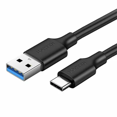 UGREEN US184 20882 0,25 m 3 A USB-A auf USB-C 5 Gbps High-Speed-Datenübertragung USB 3.0 Kabel für CarPlay – Schwarz