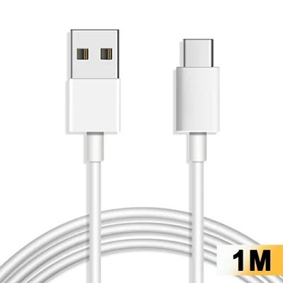 KELI 1m USB-A to USB-C Cable 3A Fast Charging 66W 480Mbps TPE Data Cord - White
