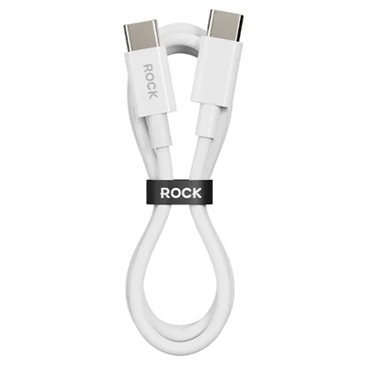 ROCK P8 1m USB-C to USB-C Cable 2A Fast Charging Data Transfer Cord - White