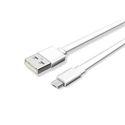 KELI 318mm USB to Micro USB Cable Ultra Thin Flat 480Mbps Data Sync Charging Cord - White