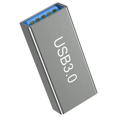 ENKAY ENK-AT138 USB 3.0 A Female to Female Adapter 5Gbps Data Transfer Converter for PC Setups - Grey