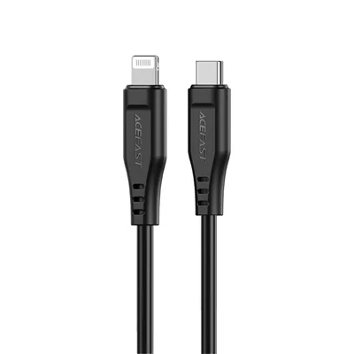 Acefast C3-01 Mfi-zertifiziert USB-C an Lightning Tpe-ladedatenkabel Support PD30W Schnelles Laden 1,2m - Schwarz