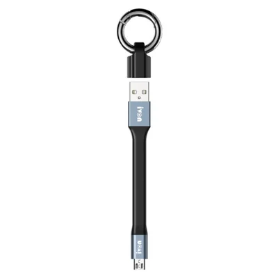 IVON CA90 14,5 cm 3.1a USB -zu Micro -usb -tpe -datenkabel Mit Schlüsselbund - Grau