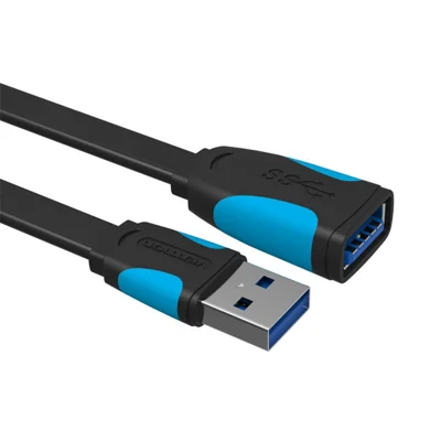 VENTION VAS-A13-B050 0.5m Flat Cable USB 3.0 Male to Female Extension Cable 5Gbps PVC Data Cord