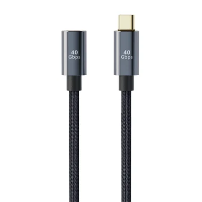 0.3m 8K 60Hz Type-C Male to Female Extension Cord USB 4.0 100W 5A Fast Charging Cable 40Gbps Data Transmission Cable