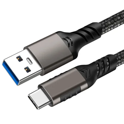 For iPhone 15 Series 3m 3A 60W QC 3.0 USB to Type-C Cord USB 3.2 10Gbps Cable SSD Hard Drive Connection Wire Fast Charging