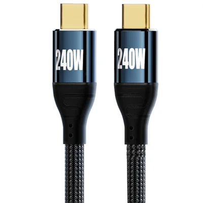 For iPhone 15 Series 0.5m Type-C Cell Phone Cable Supporting PD 240W Fast Charging 480Mbps Data Transfer Line Nylon Braided Cord for Tablet, Laptop