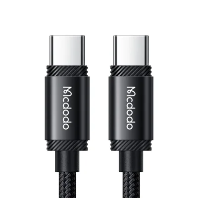 MCDODO CA-3681 MDD para iPhone 15 Series 2 m 240 W Cable de carga USB-C a USB-C Transmisión de datos Cable trenzado para teléfono - Negro