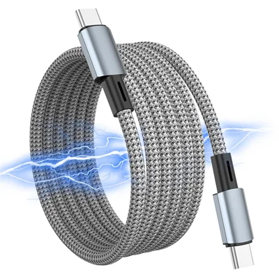 1.5m Type-C to Type-C PD 100W Fast Charging Cable Magnetic Phone Data Cord
