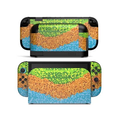 DOBE TNS-5192 For Nintendo Switch 2 Decorative Skin Sticker Full Body Protective Decal Colorful Joystick Grip Cover - teal