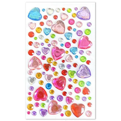 Stickers en strass cristal autocollants 3D pour téléphone, bricolage créatif pour scrapbooking - Grand cœur