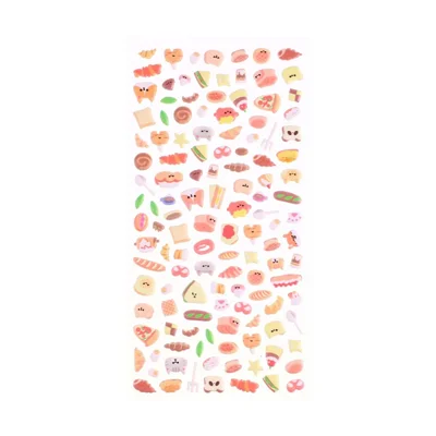 Adesivos Criativos em Espuma 3D Bolha para Crianças, Adereços de Decoração, Animais Fofos, Alimentos, Telefone - Fofo / Amarelo