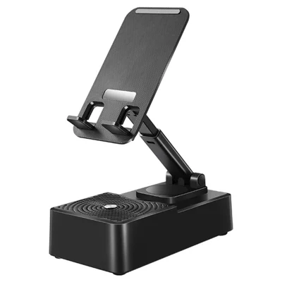 F16 Foldable Phone Stand Bluetooth-Compatible Speaker Portable Audio Dock with Emergency Power Bank