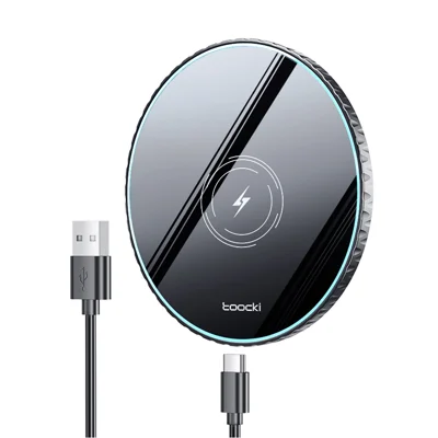 TOOCKI TQ-WL01 Wireless Charger 15W Ultra Thin Portable Desktop Fast Charging Pad