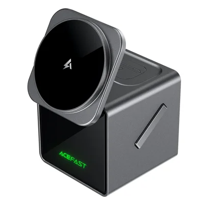 ACEFAST E34 3 in 1 Desktop Charging Station for Phone / Watch / Earbuds Electric Flip Wireless Charging Stand