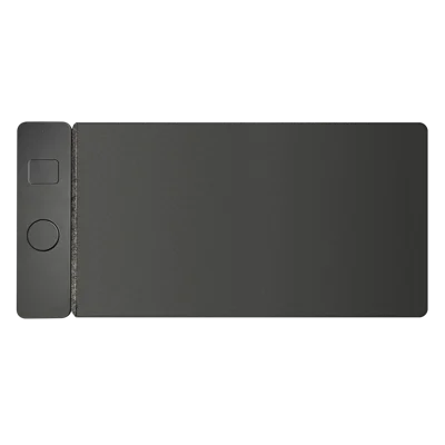 14 Inch Laptop Sleeve 15W Max Multifunctional Wireless Charging PU Leather Mouse Pad for Phone / Earbuds / Watch - Black