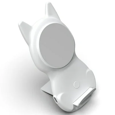Cat Ear Design Desktop-oplader med trådløs opladning på 15 W – Hvid