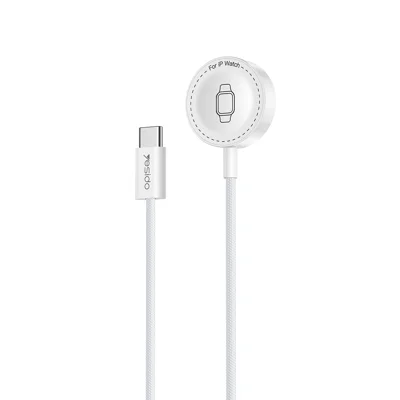 YESIDO DS32 1m 2.5W Fast Charging USB-C Cable for Apple Watch Magnetic Wireless Charger - White