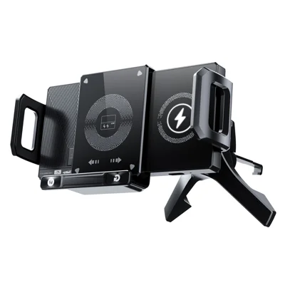 Y10 Supporto Magnetico per Auto con Ricarica Wireless 15W, Supporto per Telefono con Rotazione Elettrica a 360° - Nero
