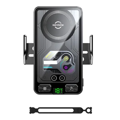 A8 Supporto per Telefono in Auto con Ricarica Wireless 15W TEC Cooling con Display LED Controllo Temperatura AI per Guidare