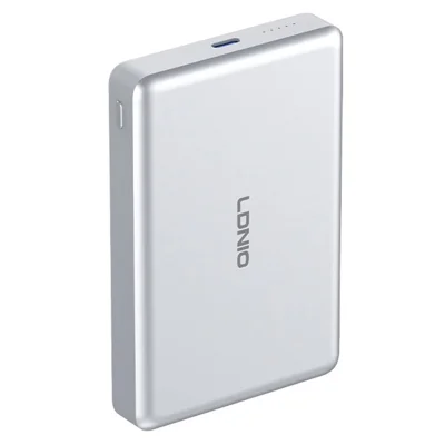 LDNIO PQ42 10000mAh Qi2 15W Power Bank Magnetico con Ricarica Wireless e Output USB-C 20W - Argento