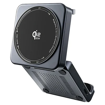 REMAX CW27 35W Qi2.2 Magnetic 3-in-1 Foldable Stand ABS Wireless Charger Charging Station - Tarnish
