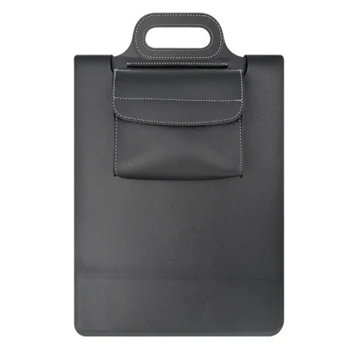S109-3 Laptop Bag Qi 15W Wireless Charging PU Leather Portable Stand Notebook Bag for Office Travel - Black