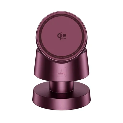 WIWU WH300 Qi2.2 25W 4-in-1 Wireless Charger Adjustable Foldable Stand for iPhone/Apple Watch/AirPods - Purple