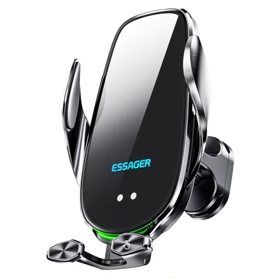 ESSAGER 15W caricatore wireless smart per auto Supporto per telefono Caricatore per bocchetta d'aria per smartphone da 4,5-6,7 pollici