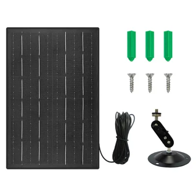 IP090 10W 360 Degree Rotating Outdoor Solar Panel for Monitor Camera with Type-C Plug (Without USB Port)