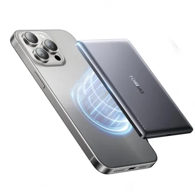 TORRAS Minimag 5000mAh Portable Power Bank Wireless Charger Power Bank - Dark Grey