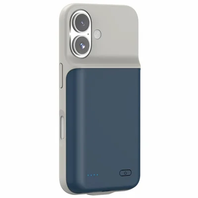 For iPhone 16 Plus Charging Back Case 7000mAh Power Bank Phone Backup Battery Pack - Blue
