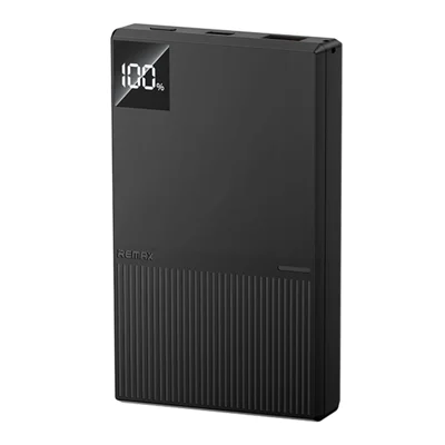 REMAX FP-8 10000mAh Power Bank Ultra Thin 22.5W Fast Charging Portable Charger with LED Digital Display - Black