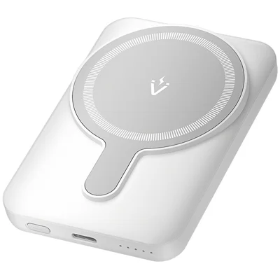 VENTION FHS Series 5000mAh Magnetic Wireless Charging Power Bank with 20W Type C Output - White