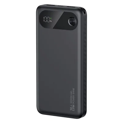 USAMS CD249 PD 20W Power Bank 10000mAh  Fast Charging Battery Pack with Digital Display - Black