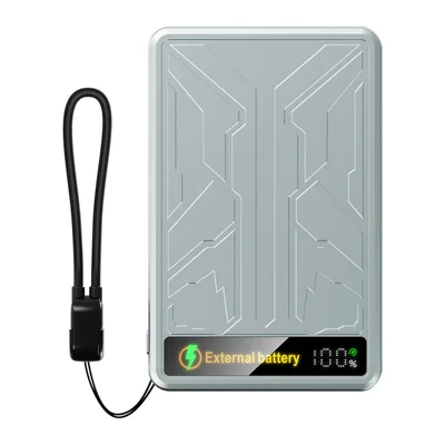 F16 5000mAh Mecha Portable Charger Ultra Thin 15W Magnetic Power Bank for iPhone  /  AirPods  /  Apple Watch