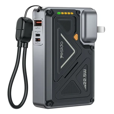 YESIDO YP89 AC + DC Wireless Charging 10000mAh Power Bank with Stand iP  /  USB  /  Type C Multi Port 22.5W Fast Charger - EU Plug