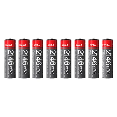 YESIDO YP88 8Pcs 580mAh AA Batteries for Electronics Toys Type C Rechargeable Lithium Battery